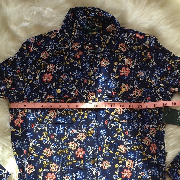 NWT LAUREN Ralph Lauren Floral Print Shift Dress - Picture 6 of 12